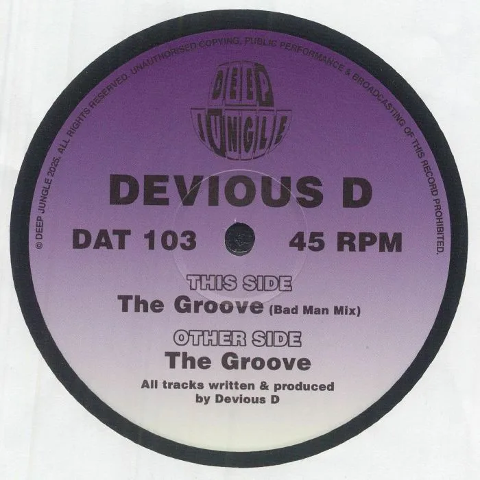 Back cover — DEVIOUS D — The Groove EP