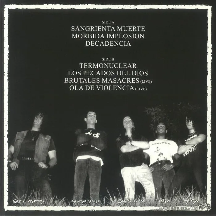 Back cover — MASACRE — Ola De Violencia (reissue)