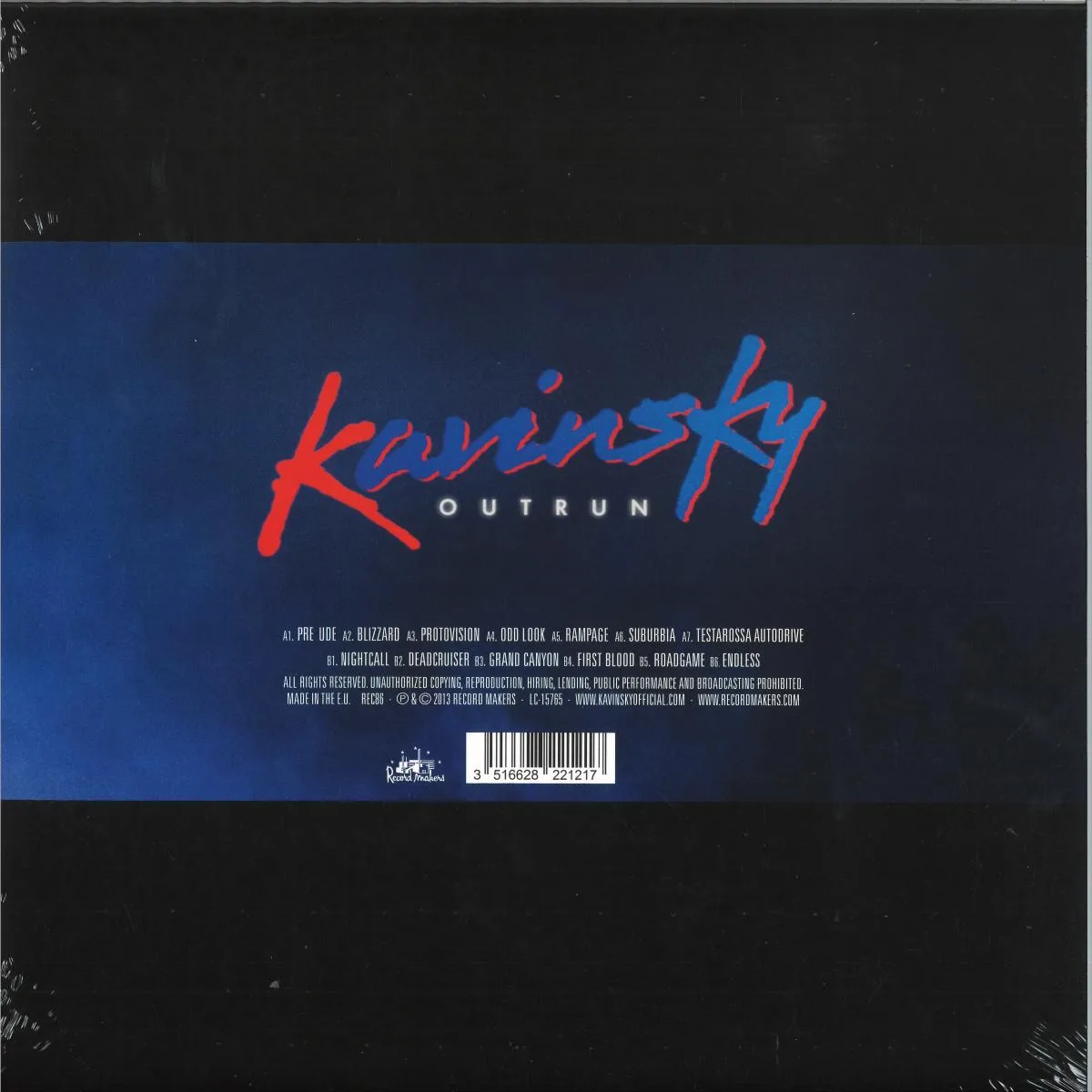 Back cover — Kavinsky — Outrun - Deluxe Edition