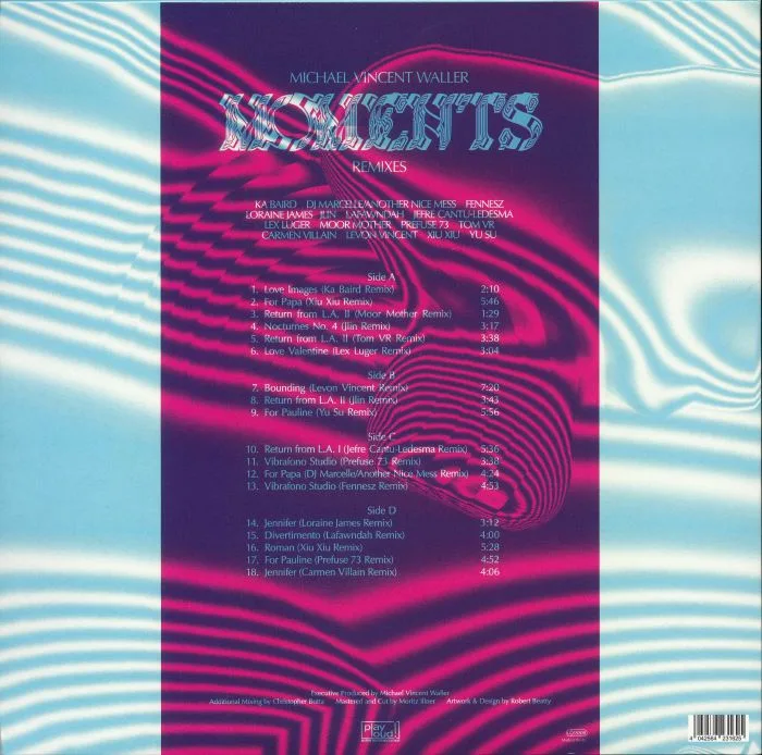 Обратная сторона обложки — Michael Vincent WALLER — Moments (remixes)