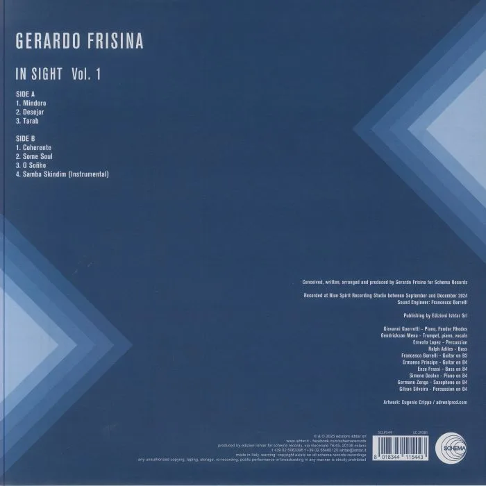 Обратная сторона обложки — Gerardo FRISINA — In Sight Vol 1