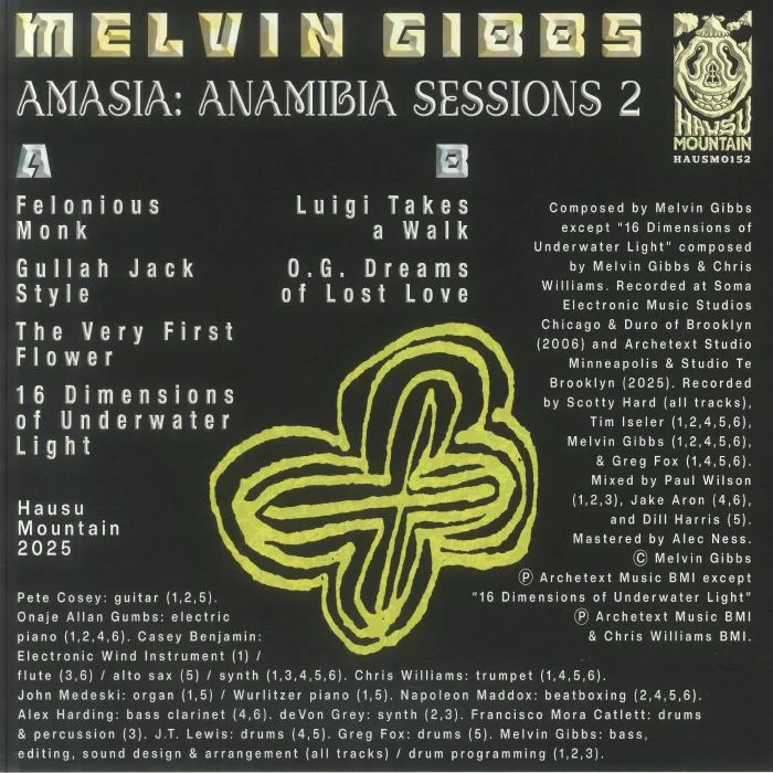 Обратная сторона обложки — Melvin GIBBS — Amasia: Anamibia Sessions 2
