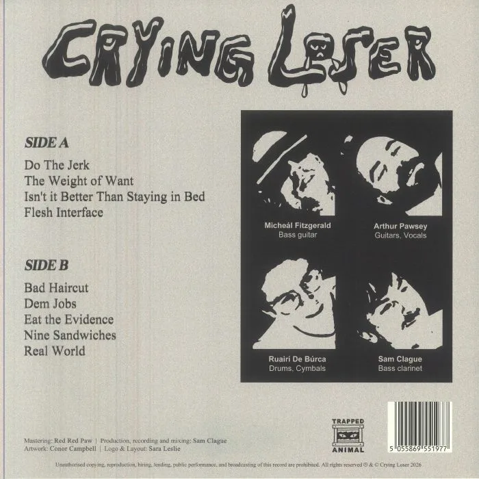 Back cover — CRYING LOSER — The Ick