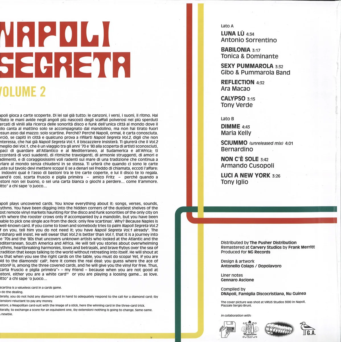 Обратная сторона обложки — Various — NAPOLI SEGRETA VOL.2