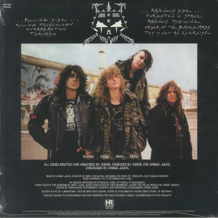 Back cover — VOIVOD — Killing Technology (reissue)