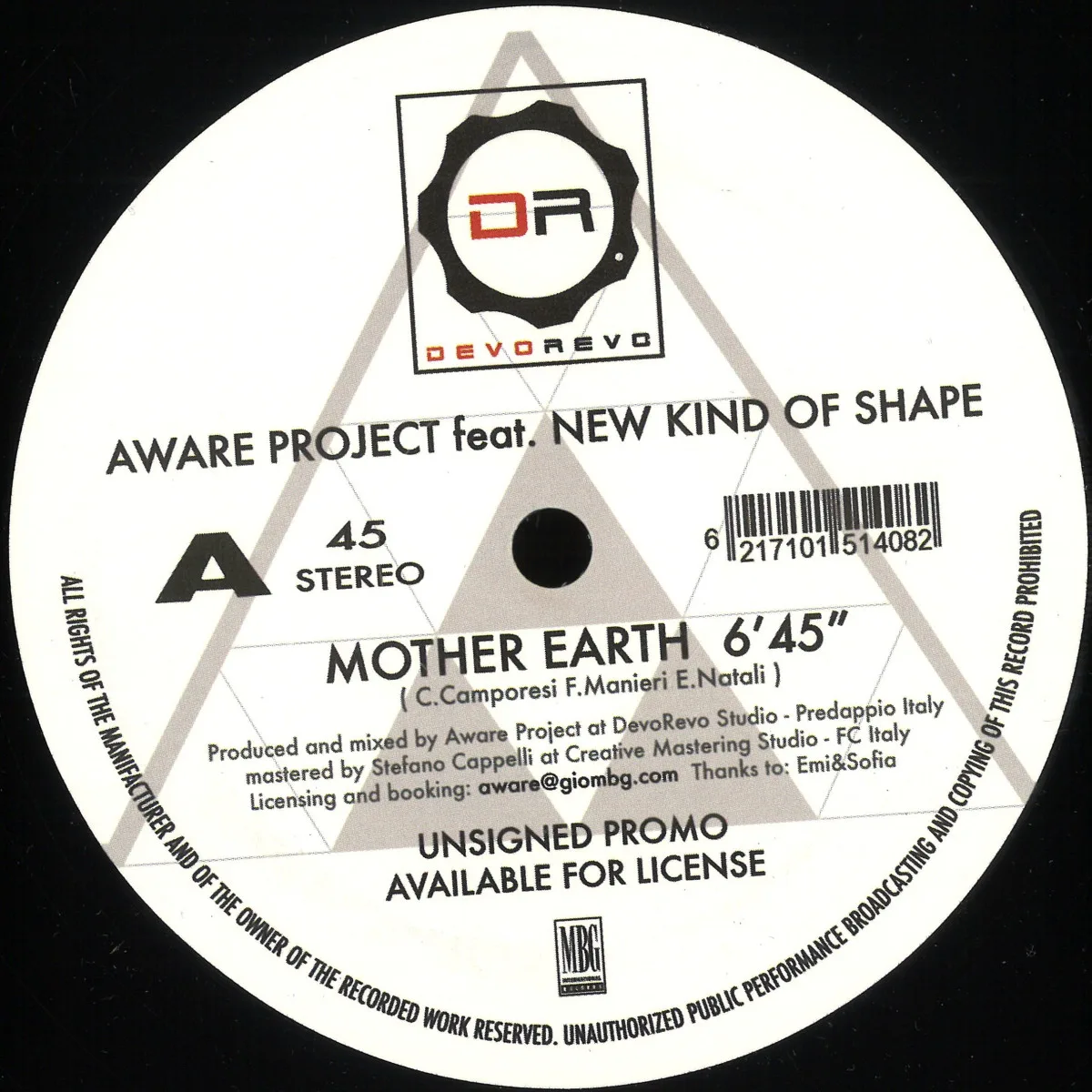 Awarefeat.New Kind Of Shape/Mbg — Mother Earth / Deep Moon