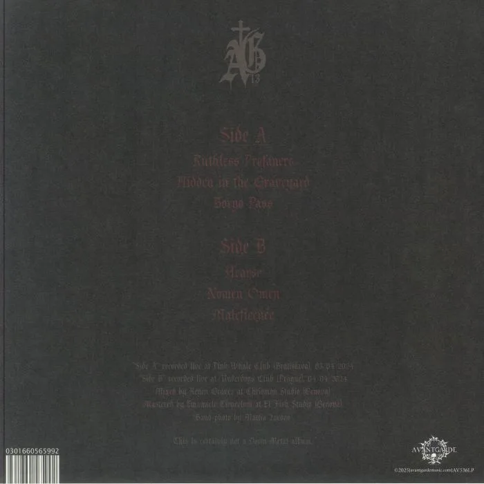 Back cover — ABYSMAL GRIEF — Oratorium