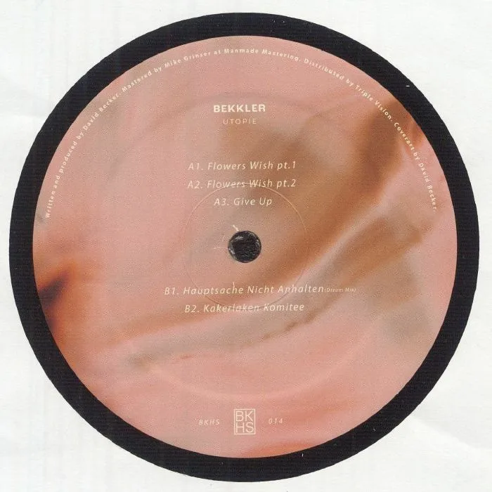 Back cover — BEKKLER — Utopie