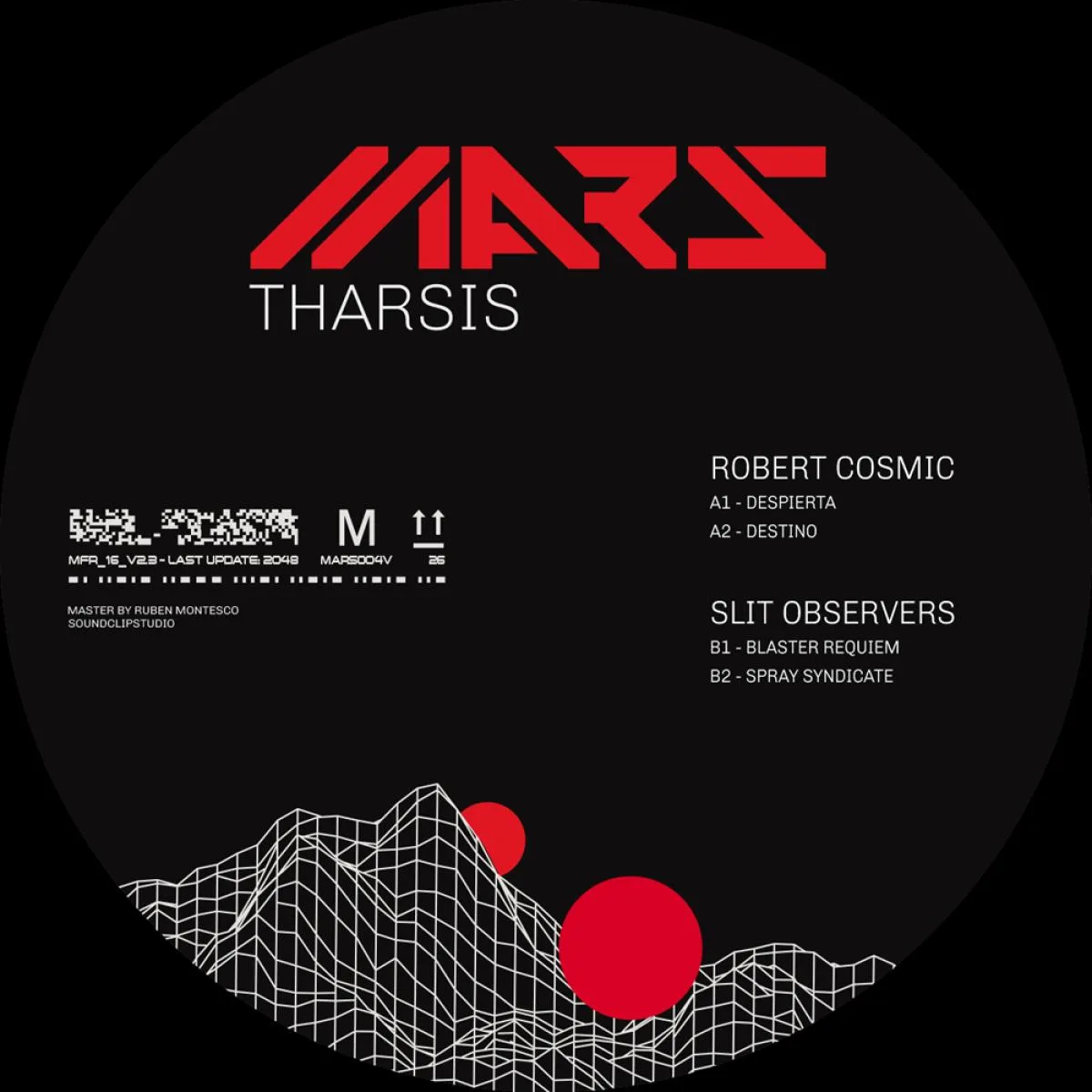 Обратная сторона обложки — Robert Cosmic, Slit Observers — Tharsis