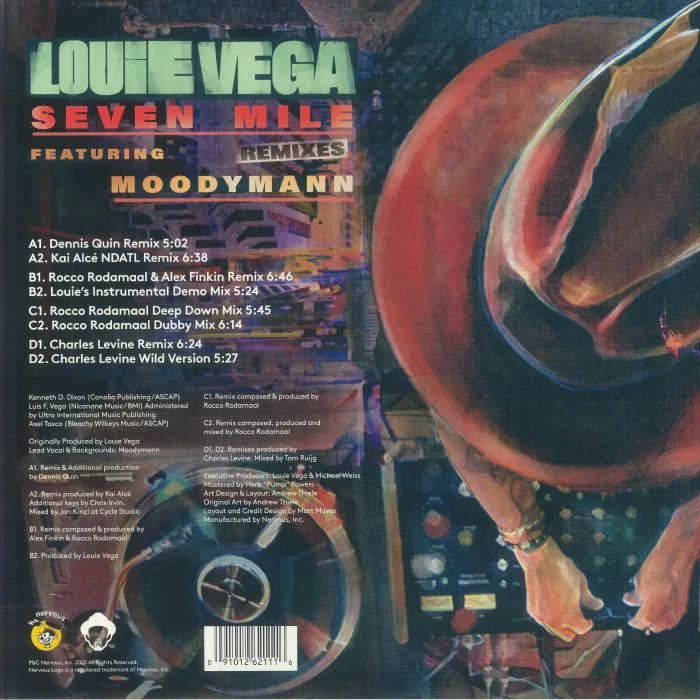 Обратная сторона обложки — Louie Vega Featuring Moodymann — Seven Mile 2x12"