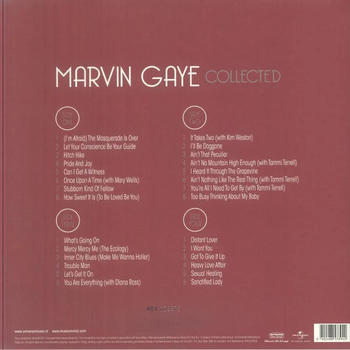Обратная сторона обложки — Marvin GAYE — Collected