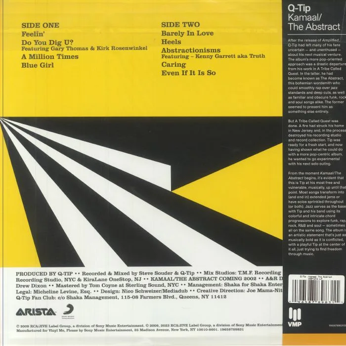 Back cover — Q TIP — Kamaal The Abstract (reissue)