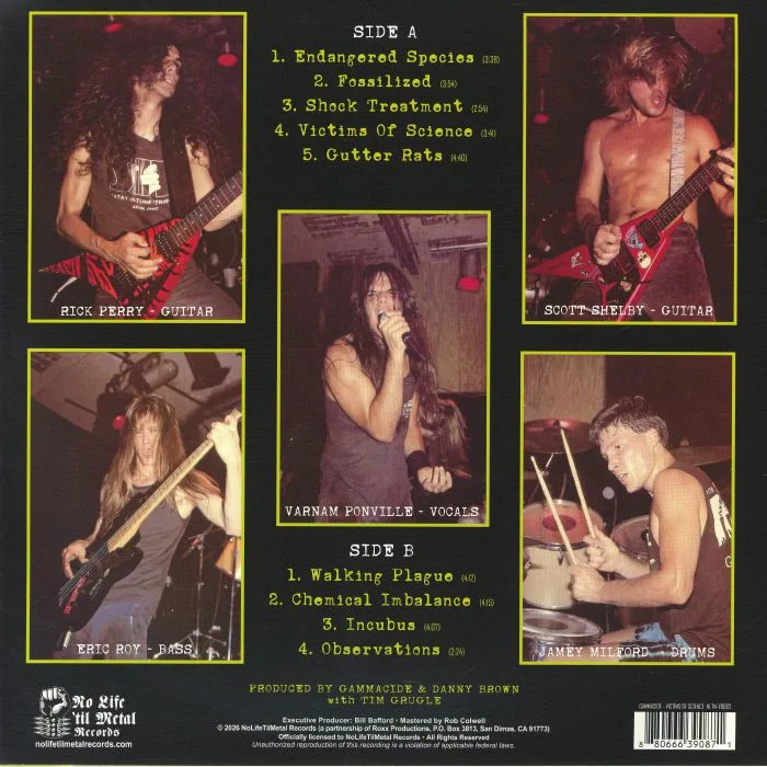 Back cover — GAMMACIDE — Victims Of Science (remastered)