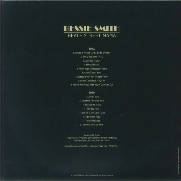 Back cover — Bessie SMITH — Beale Street Mama (reissue)