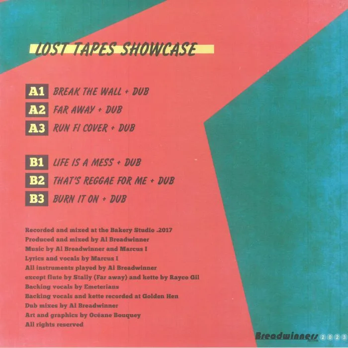 Back cover — The BREADWINNERS meets MARCUS I — Lost Tapes Showcase (B-STOCK)