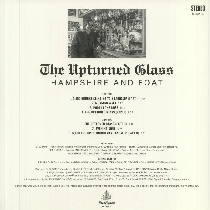 Back cover — HAMPSHIRE / FOAT — The Upturned Glass