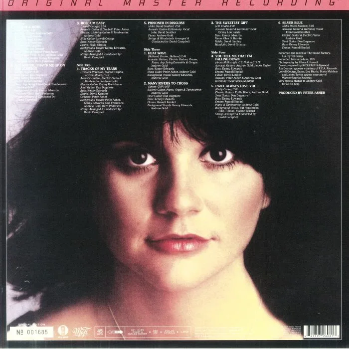 Back cover — Linda RONSTADT — Prisoner In Disguise
