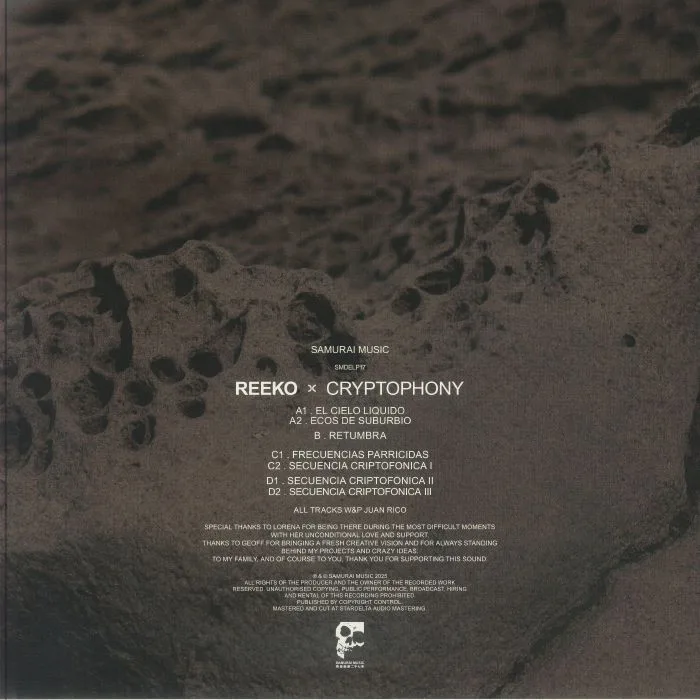 Back cover — REEKO — Cryptophony