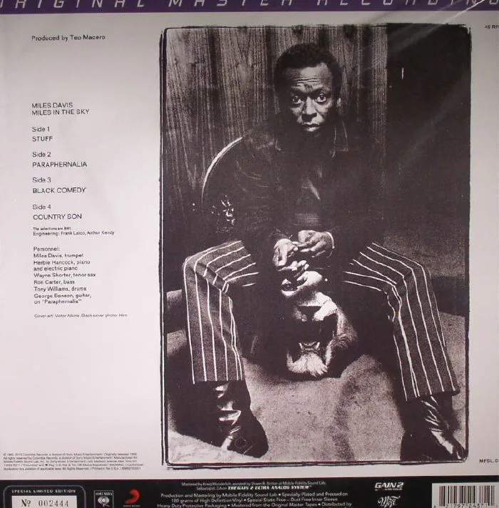 Обратная сторона обложки — Miles DAVIS — Miles In The Sky (remastered)
