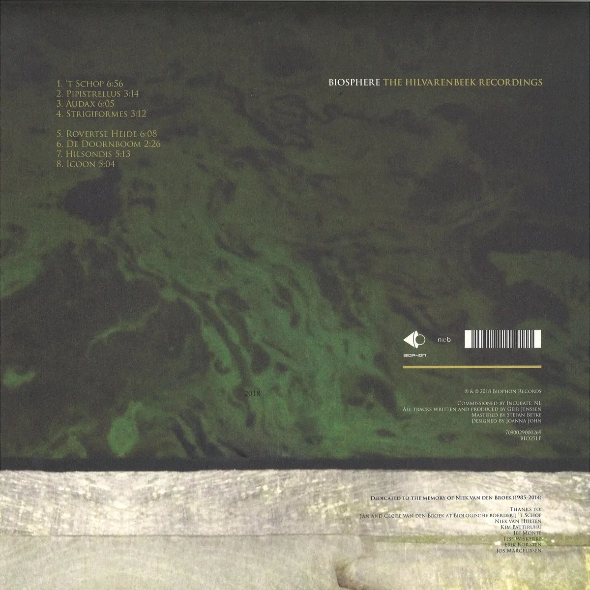 Обратная сторона обложки — Biosphere — The Hilvarenbeek Recordings