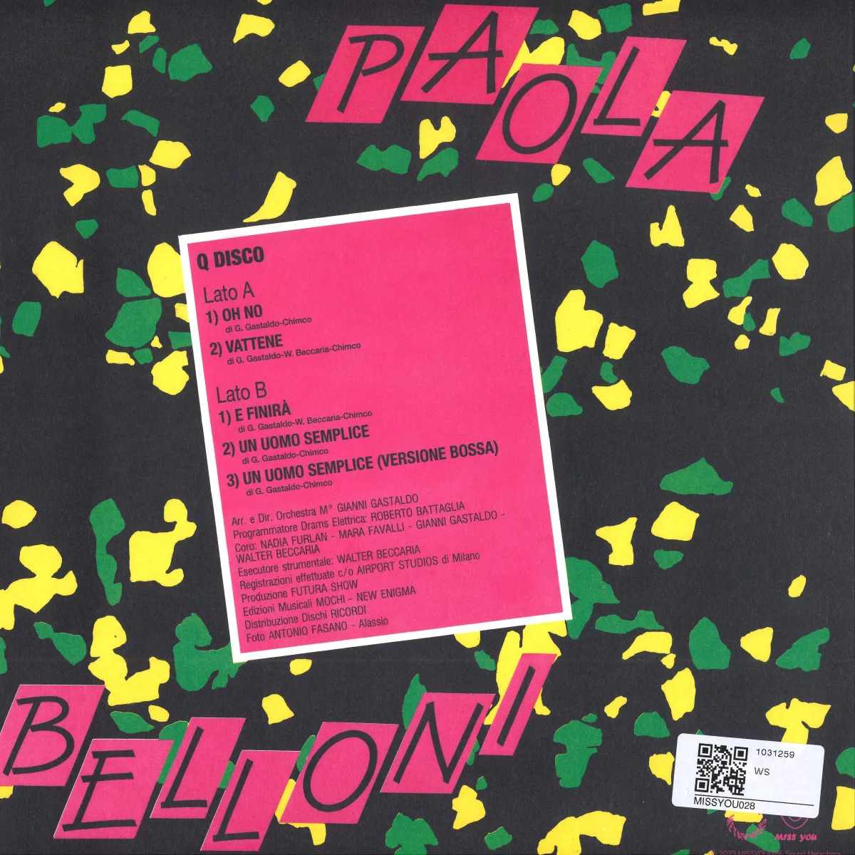 Обратная сторона обложки — Paola Belloni — PAOLA BELLONI