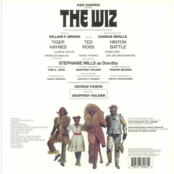 Обратная сторона обложки — Charlie SMALLS / VARIOUS — The Wiz: The Super Soul Musical Wonderful Wizard Of Oz