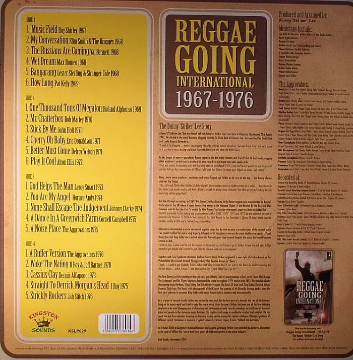 Back cover — Bunny LEE — Reggae Going International 1967-1976