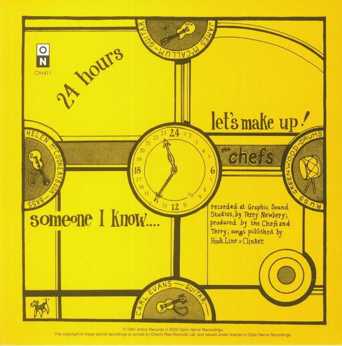 Back cover — The CHEFS — 24 Hours (reissue)