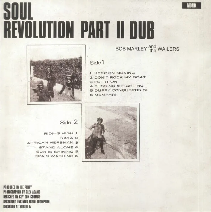 Обратная сторона обложки — Bob MARLEY & THE WAILERS — Soul Revolution Part II Dub (mono) (reissue)