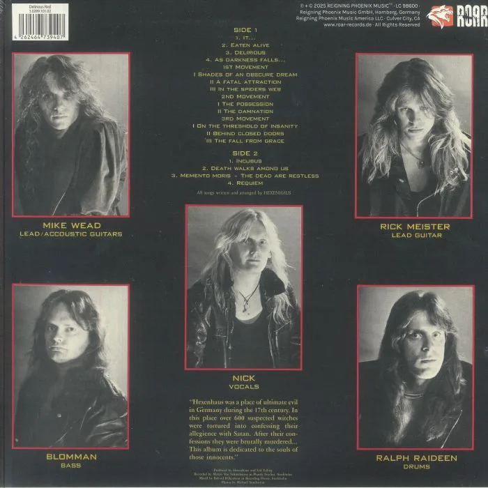 Back cover — HEXENHAUS — A Tribute To Insanity (reissue)