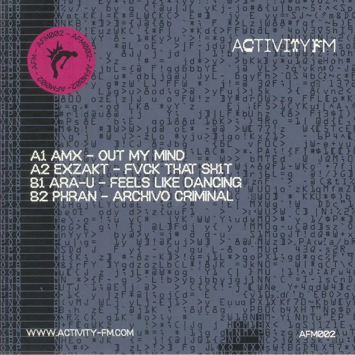 Back cover — AMX / EXZAKT / ARA U / PHRAN — AFM 002