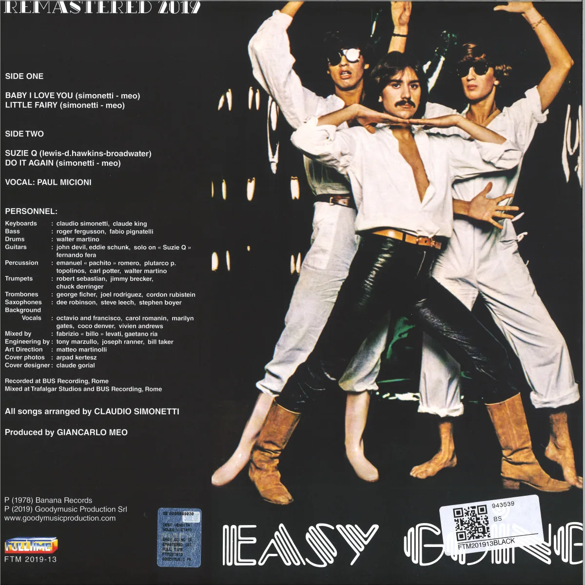 Обратная сторона обложки — Easy Going — Easy Going LP (REMASTERED 2019)
