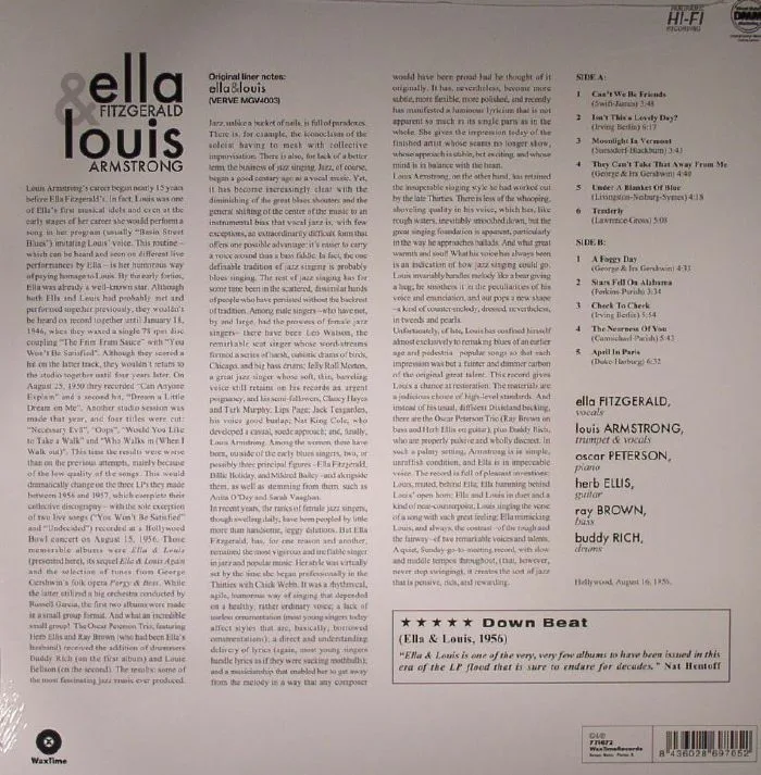 Back cover — Ella FITZGERALD / LOUIS ARMSTRONG — Ella & Louis (remastered)