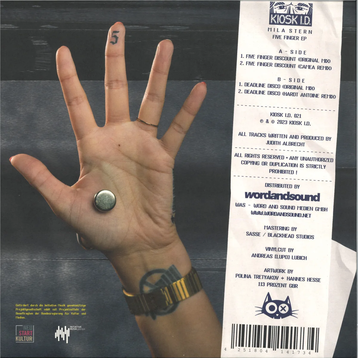 Back cover — Mila Stern — Five Finger EP