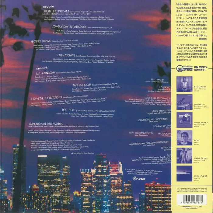 Back cover — Dane DONOHUE — LA Rainbow