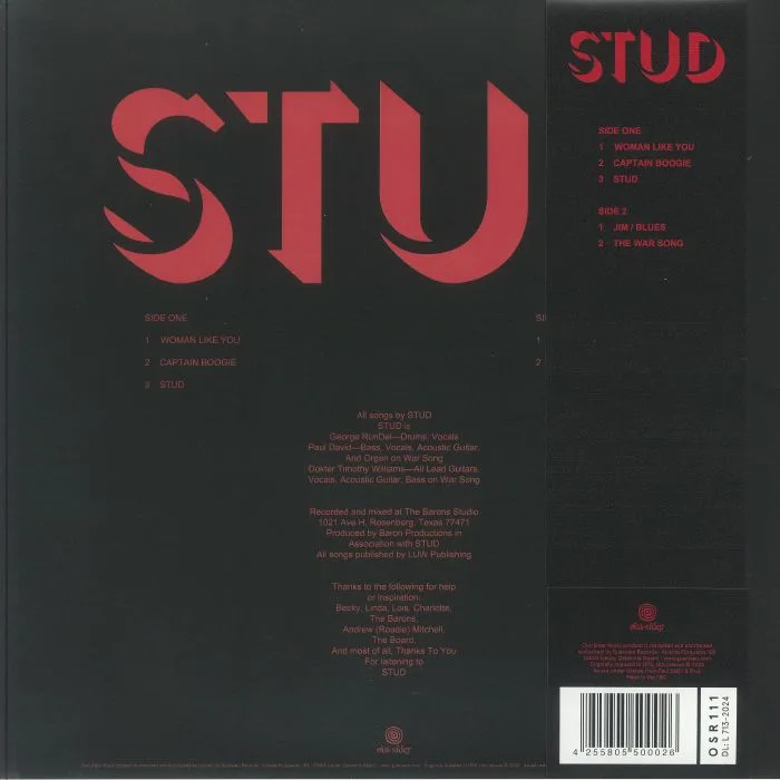 Back cover — STUD — Stud (50th Anniversary Edition) (remastered)