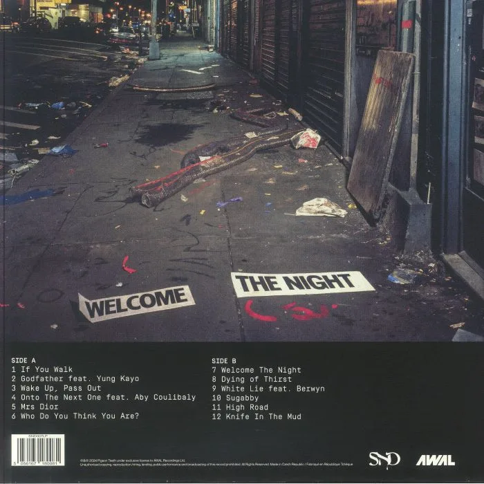 Back cover — SAD NIGHT DYNAMITE — Welcome The Night