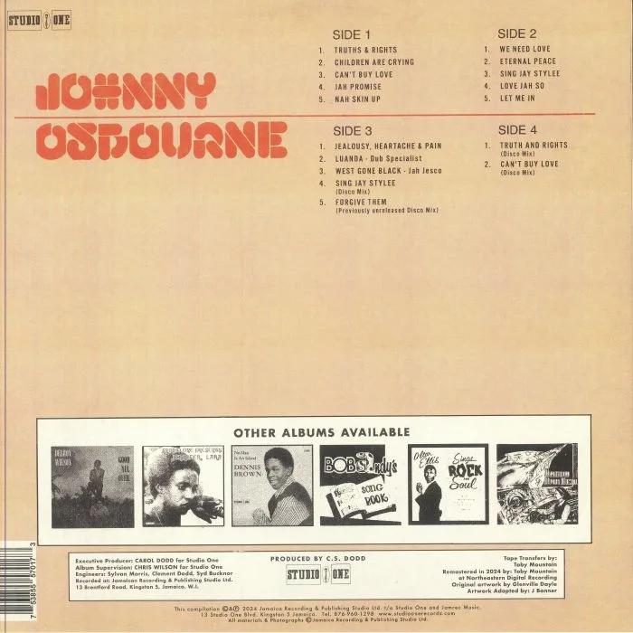Обратная сторона обложки — Johnny OSBOURNE — Truth & Rights: Expanded Edition (remastered)