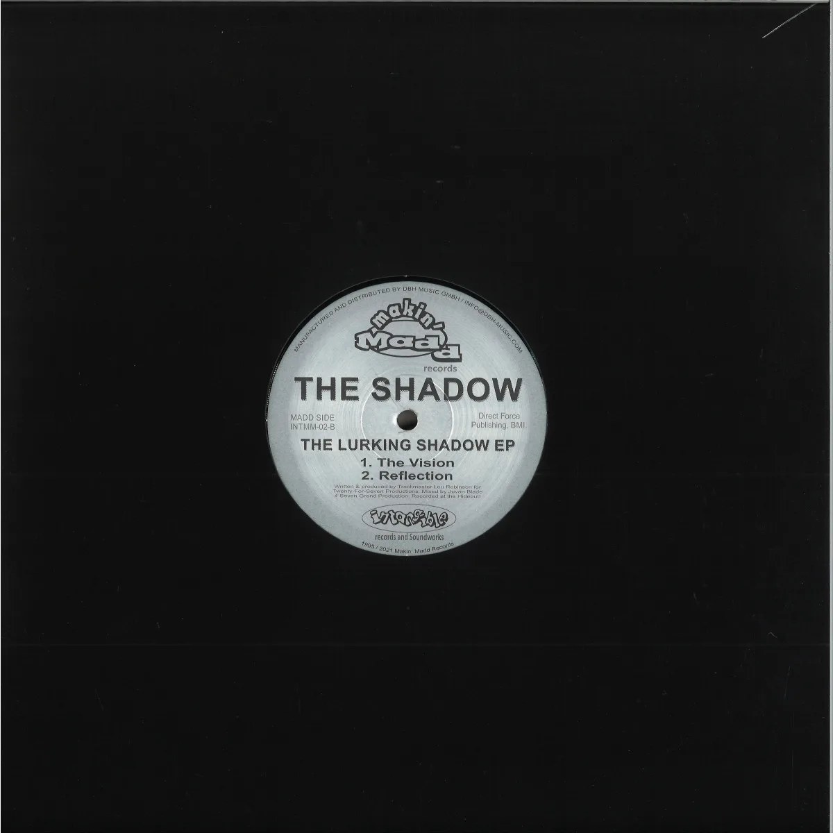 Back cover — The Shadow(aka.Lou Robinson Of Scan7) — The Lurking Shadow EP