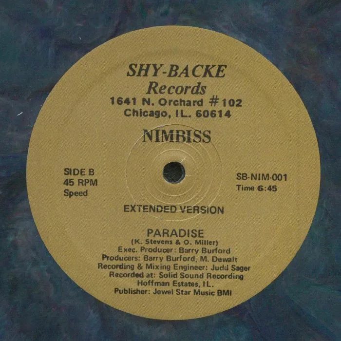 Обратная сторона обложки — NIMBISS — Paradise (reissue)