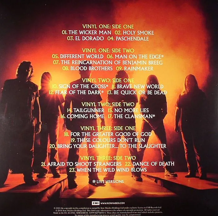 Back cover — IRON MAIDEN — From Fear To Eternity: The Best Of 1990-2010