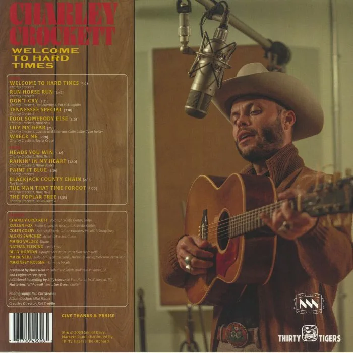 Back cover — Charley CROCKETT — Welcome To Hard Times