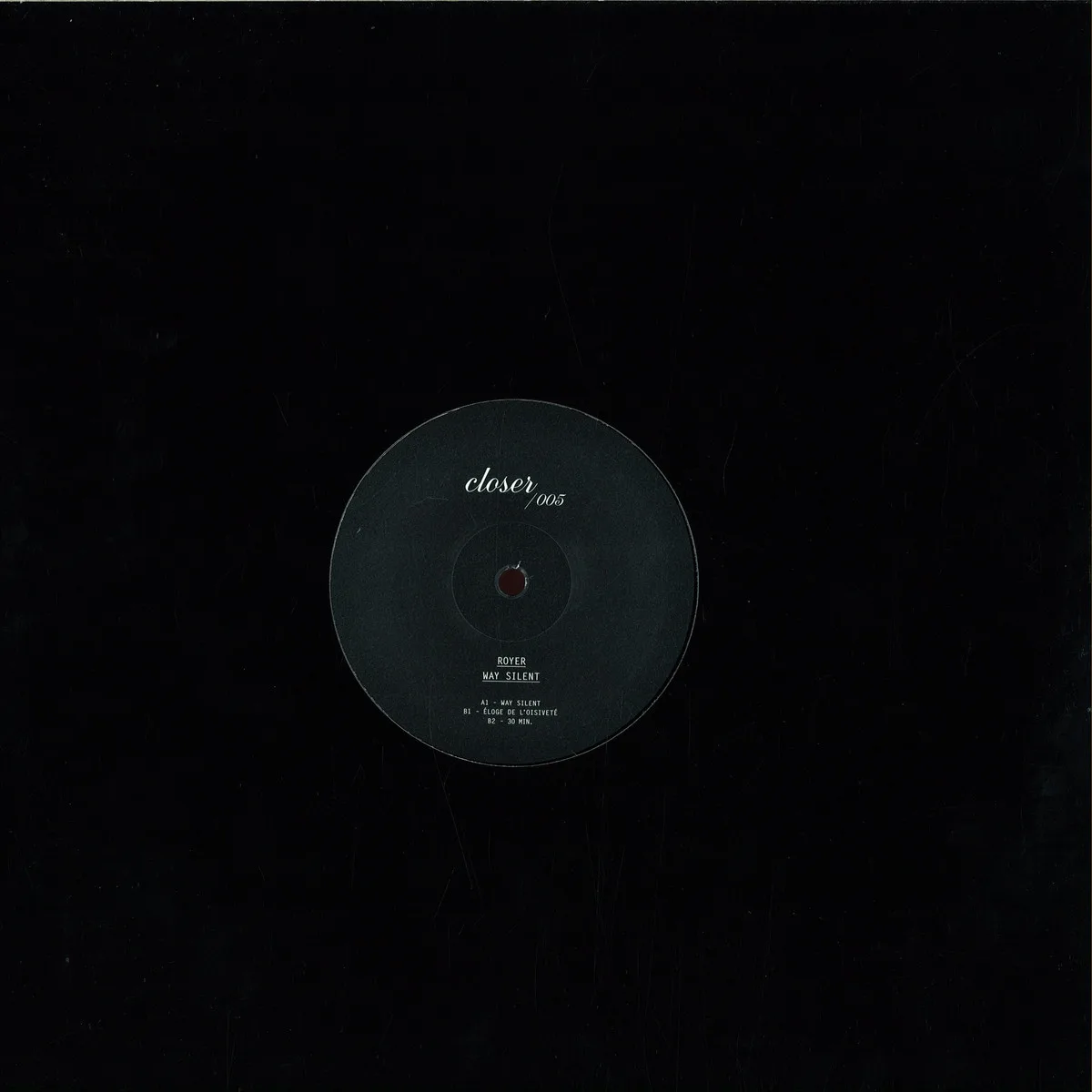 Back cover — Royer — Way Silent