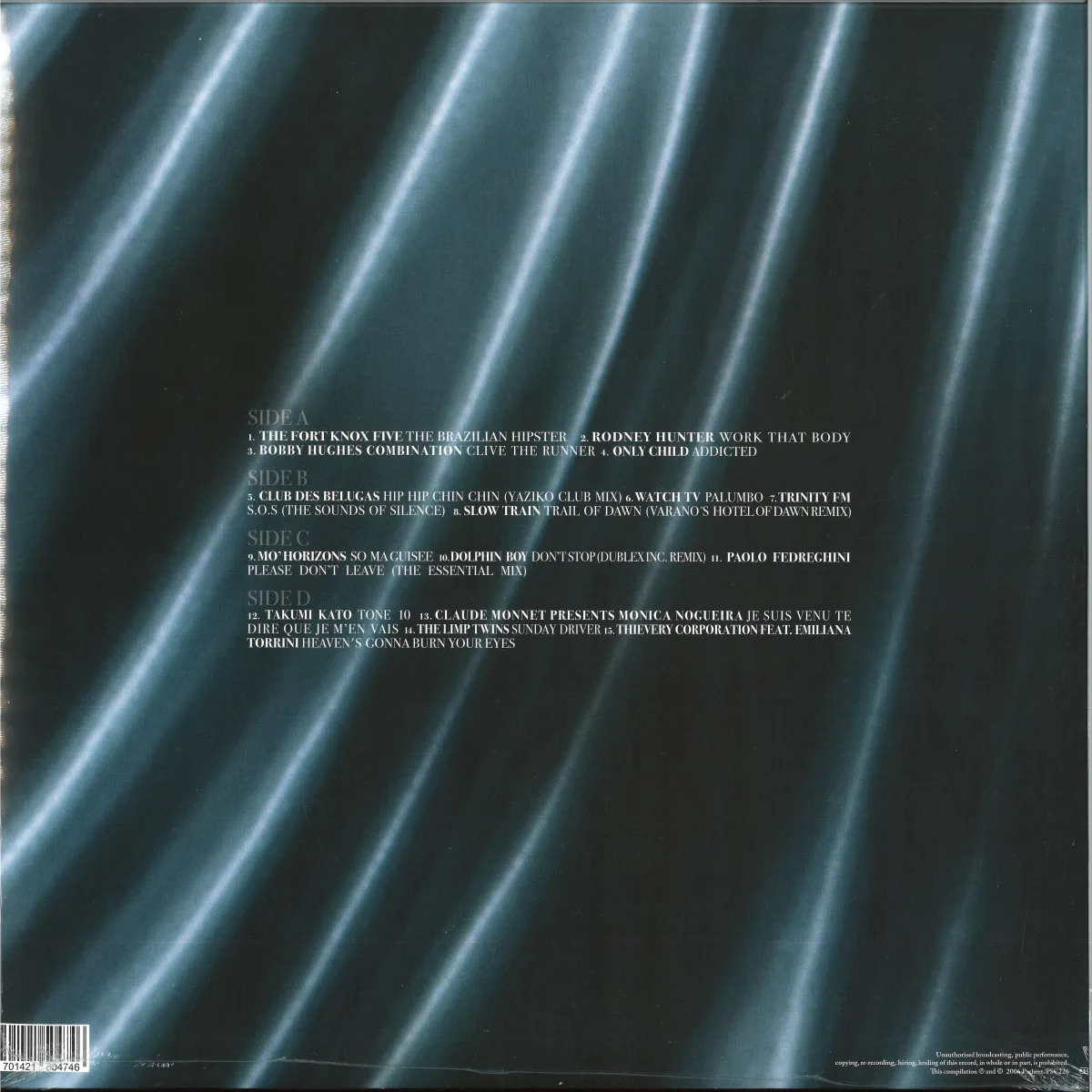 Back cover — Stephane Pompougnac — Hotel Costes 7 LP 2x12"