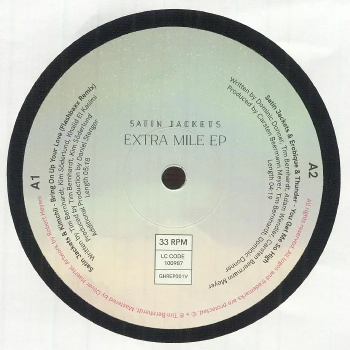 Лицевая сторона обложки — SATIN JACKETS — Extra Mile EP