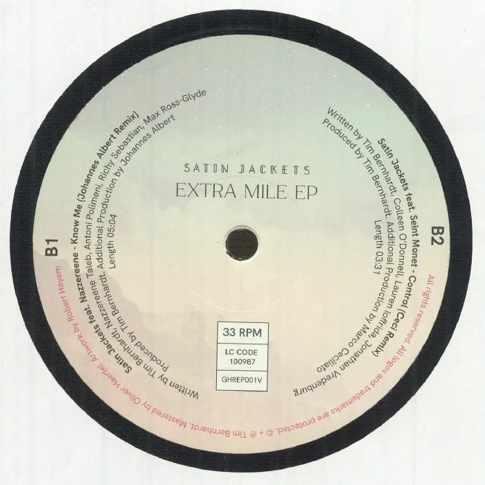 Обратная сторона обложки — SATIN JACKETS — Extra Mile EP