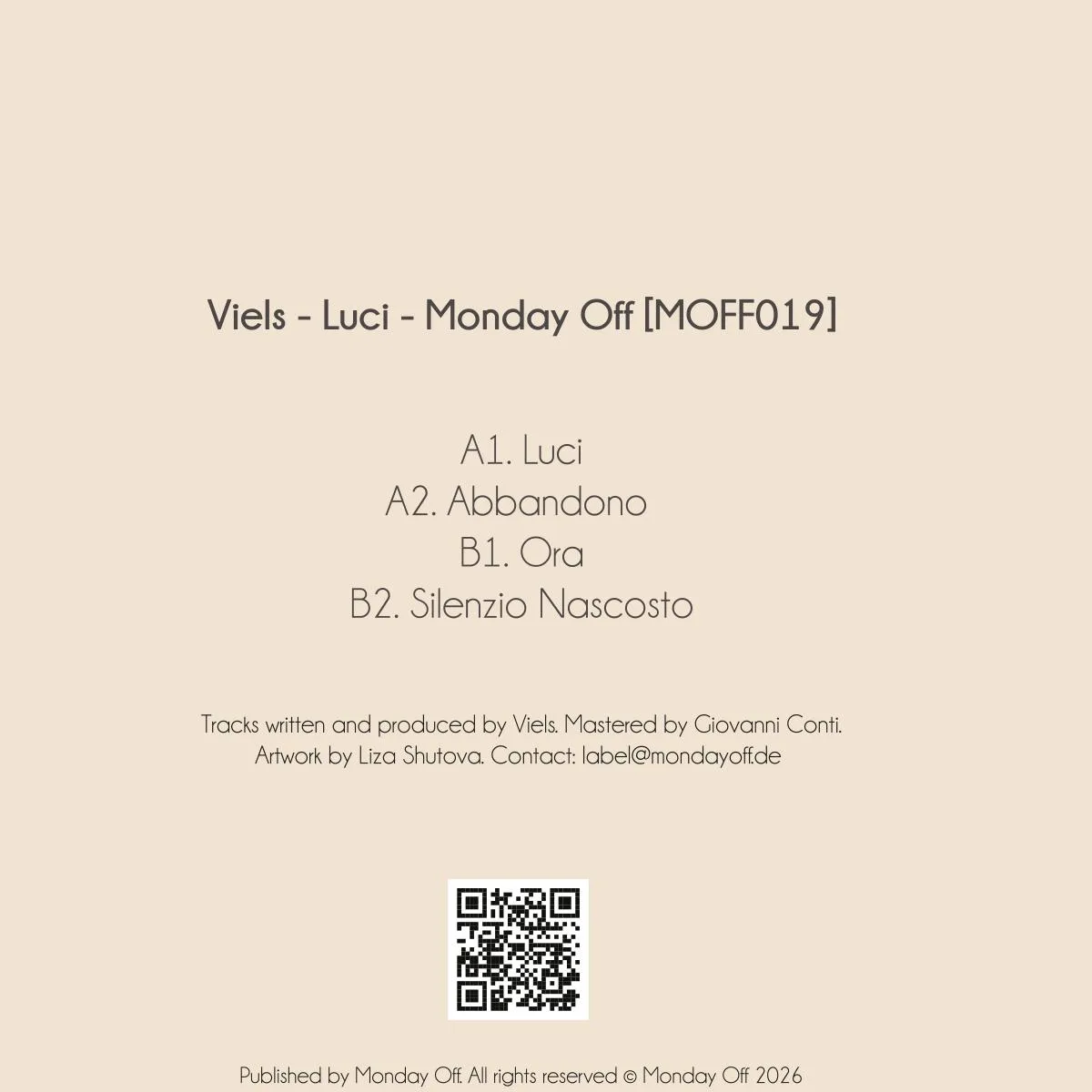 Back cover — Viels — Luci