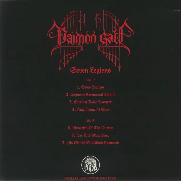 Обратная сторона обложки — PAIMON GATE — Seven Legions