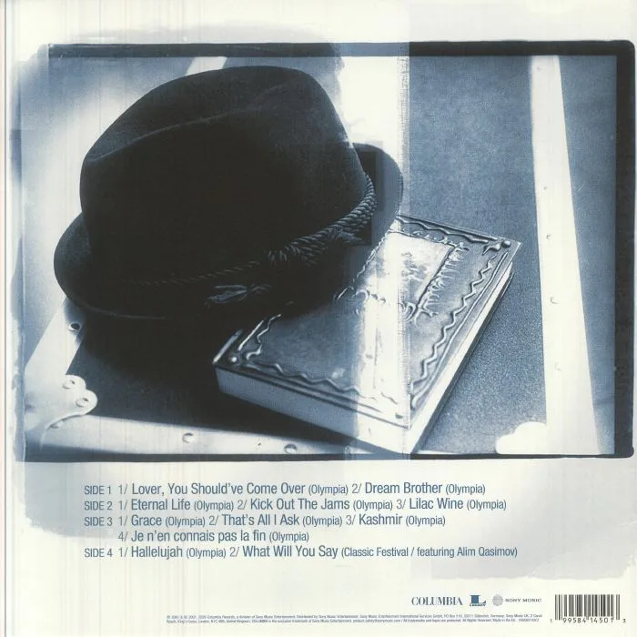 Back cover — Jeff BUCKLEY — Live A L'Olympia Bruno Coquatrix (Record Store Day RSD 2026)