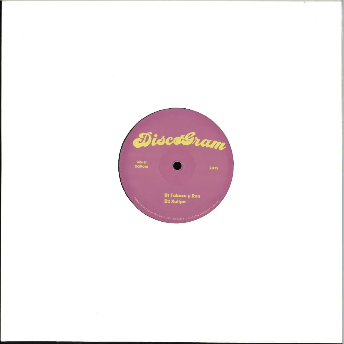 Обратная сторона обложки — Discogram — DGV 001
